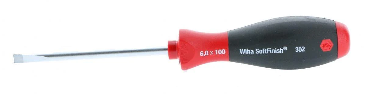 Wiha 30222 SoftFinish Slotted Driver 6.0 x 100mm - Image 1