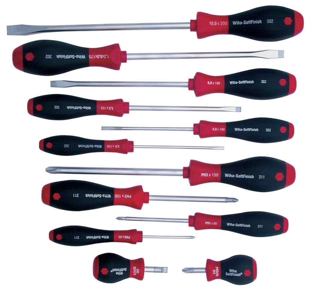 Wiha 30297 SoftFinish Slotted/Phillips Screwdriver 12 Piece Set - Image 2