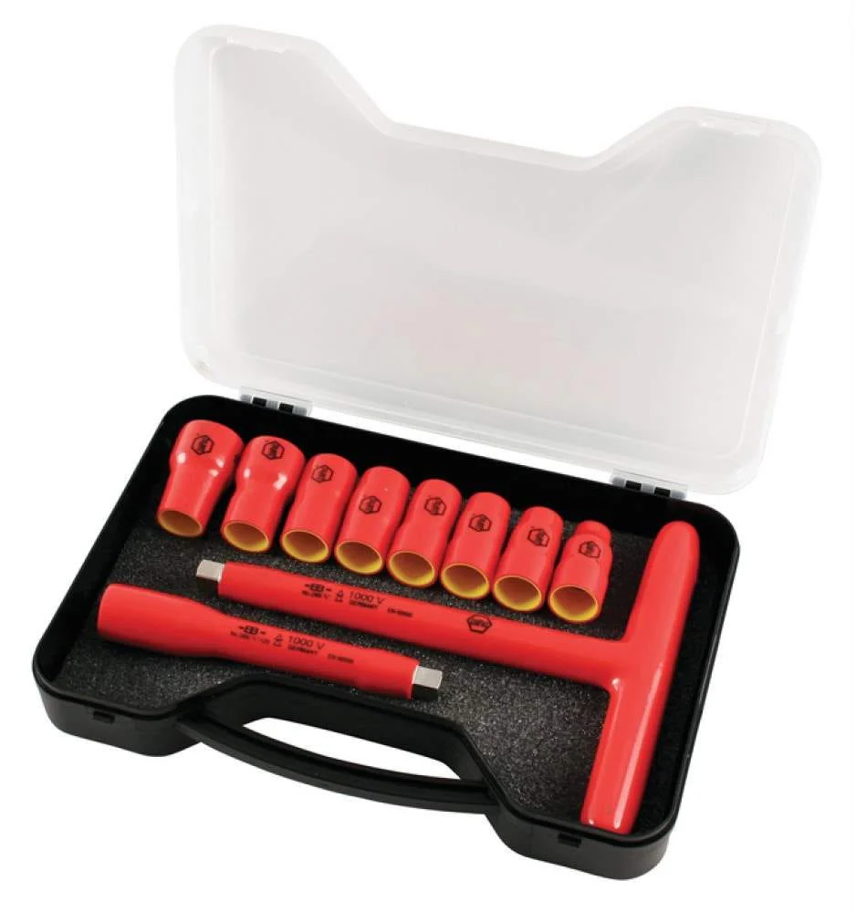 Wiha 31595 Insulated 3/8" Drive T-Handle and Metric Sockets 10 Piece Set - Image 1