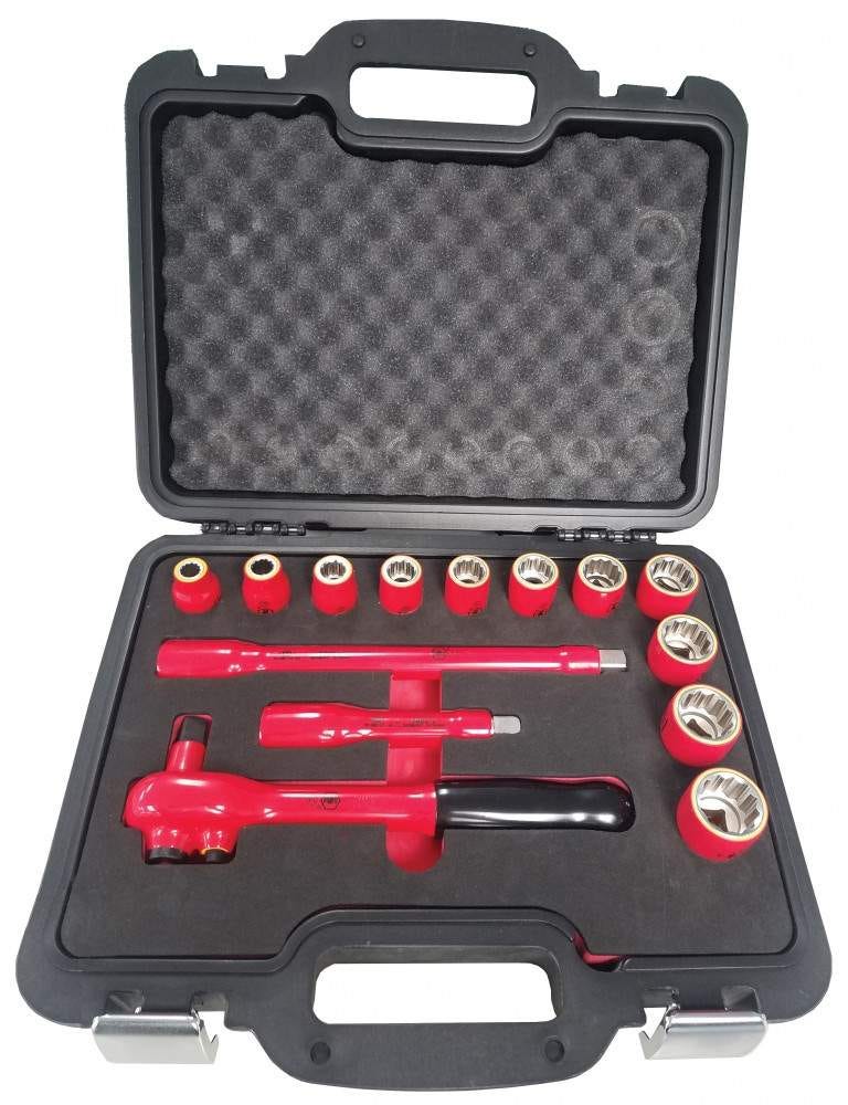 Wiha 31694 Insulated 1/2" Drive Socket 14-Piece Set Metric - Image 2