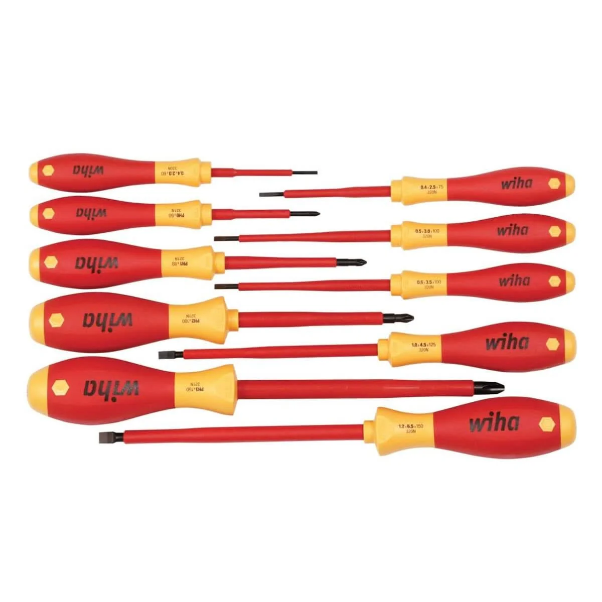 Wiha 32093 Insulated Slotted/Phillips Screwdrivers 10 Piece Set - Image 1