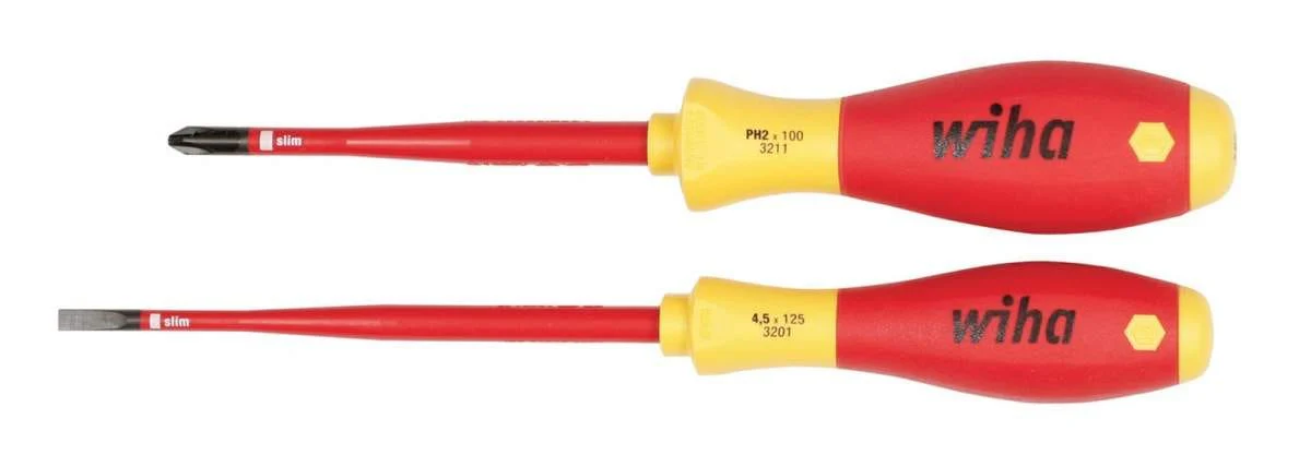 Wiha 32189 Insulated SlimLine Slotted/Phillips Screwdrivers 2 Piece Set - Image 1