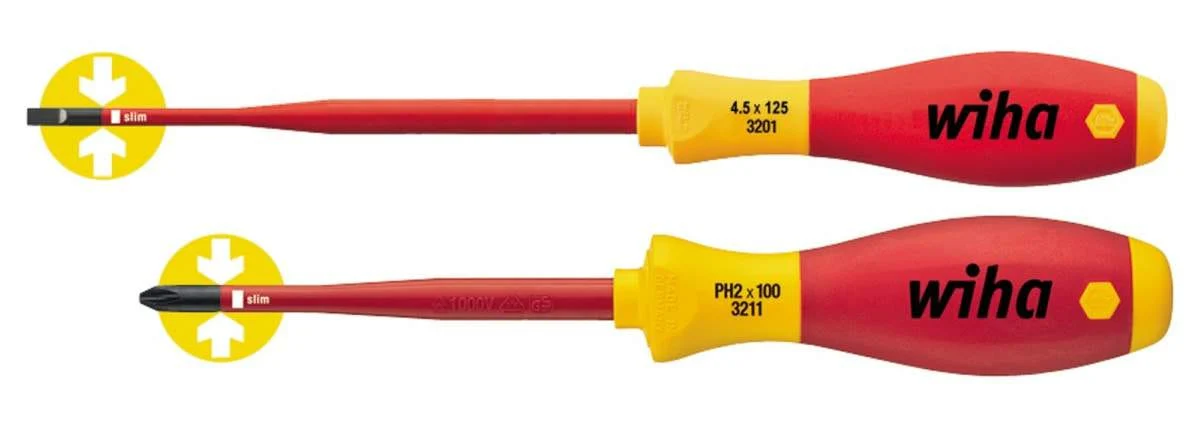 Wiha 32189 Insulated SlimLine Slotted/Phillips Screwdrivers 2 Piece Set - Image 3