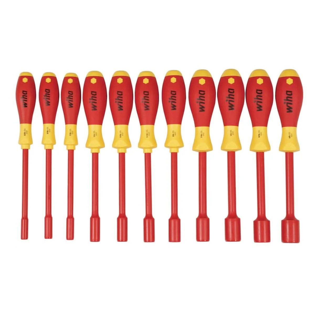Wiha 32296 Insulated Nut Driver 11 Piece Inch Set - Image 1