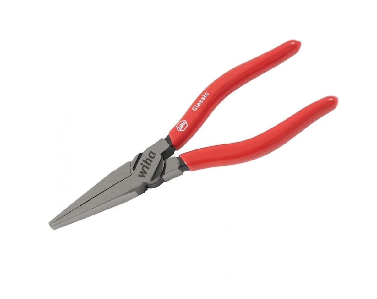 Wiha 32630 Soft Grip Long Flat Nose Pliers 6.3" - Image 1
