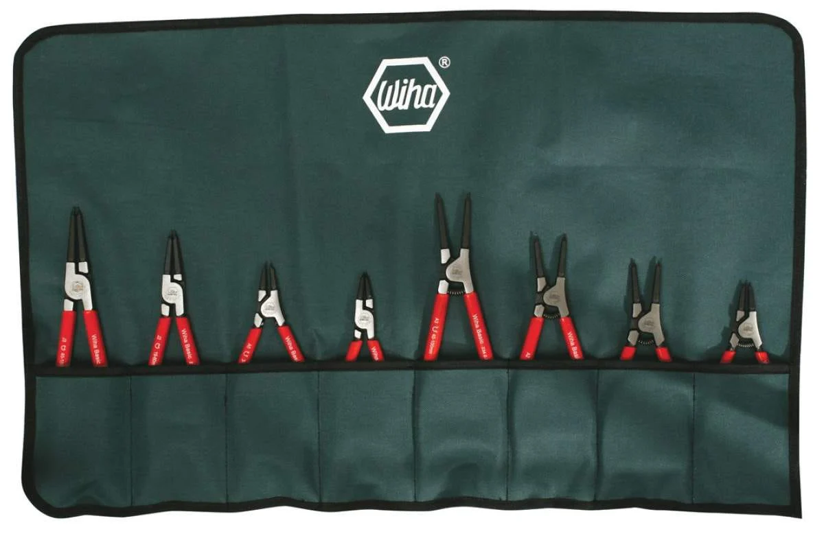 Wiha 32693 Straight Internal and External Retaining Ring Pliers 8 Piece Set - Image 1