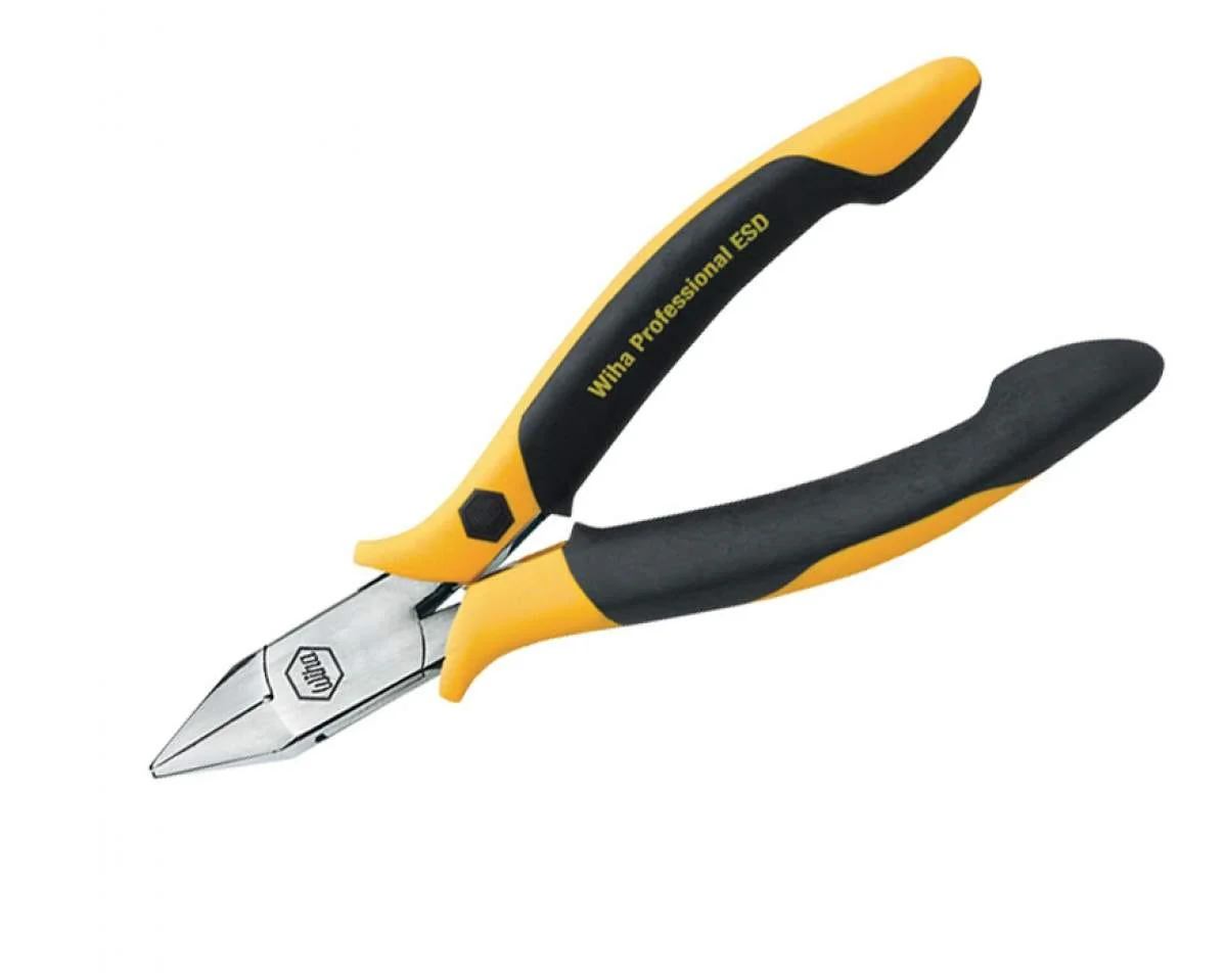 Wiha 32703 ESD Safe Precision Small Tapered Head Semi Flush Cutters - Image 1