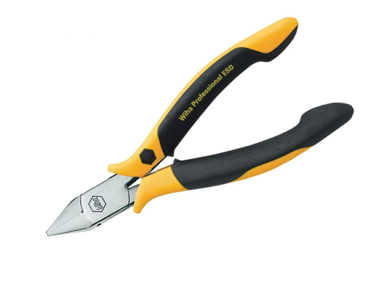 Wiha 32708 ESD Safe Precision Wide Tapered Head Flush Cutters - Image 1