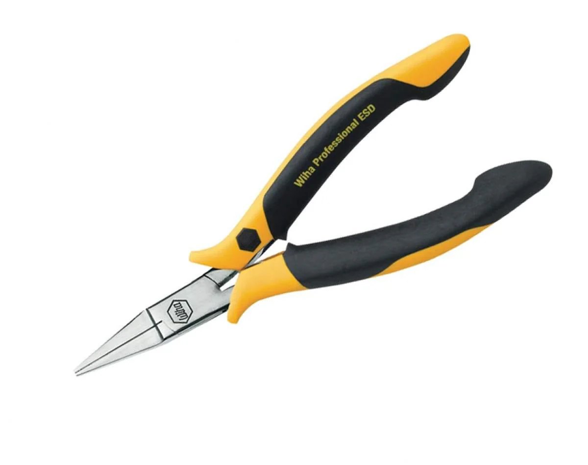 Wiha 32752 ESD Safe Precision Short Flat Nose Smooth Jaws Pliers - Image 1