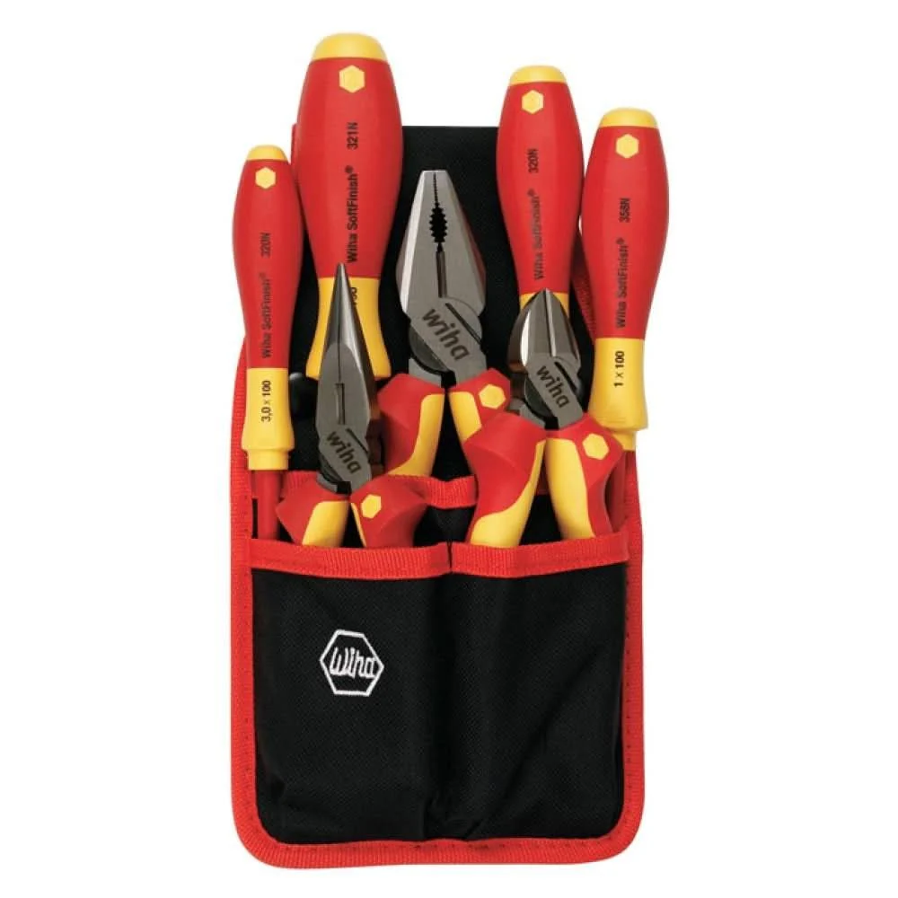 Wiha 32985 Insulated Industrial Pliers/Cutters and Screwdrivers 7 Piece Set - Image 1