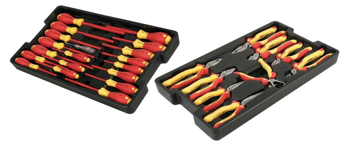 Wiha 32989 Insulated Pliers/Cutters/Screwdrivers in Tray 28 Piece Set - Image 1
