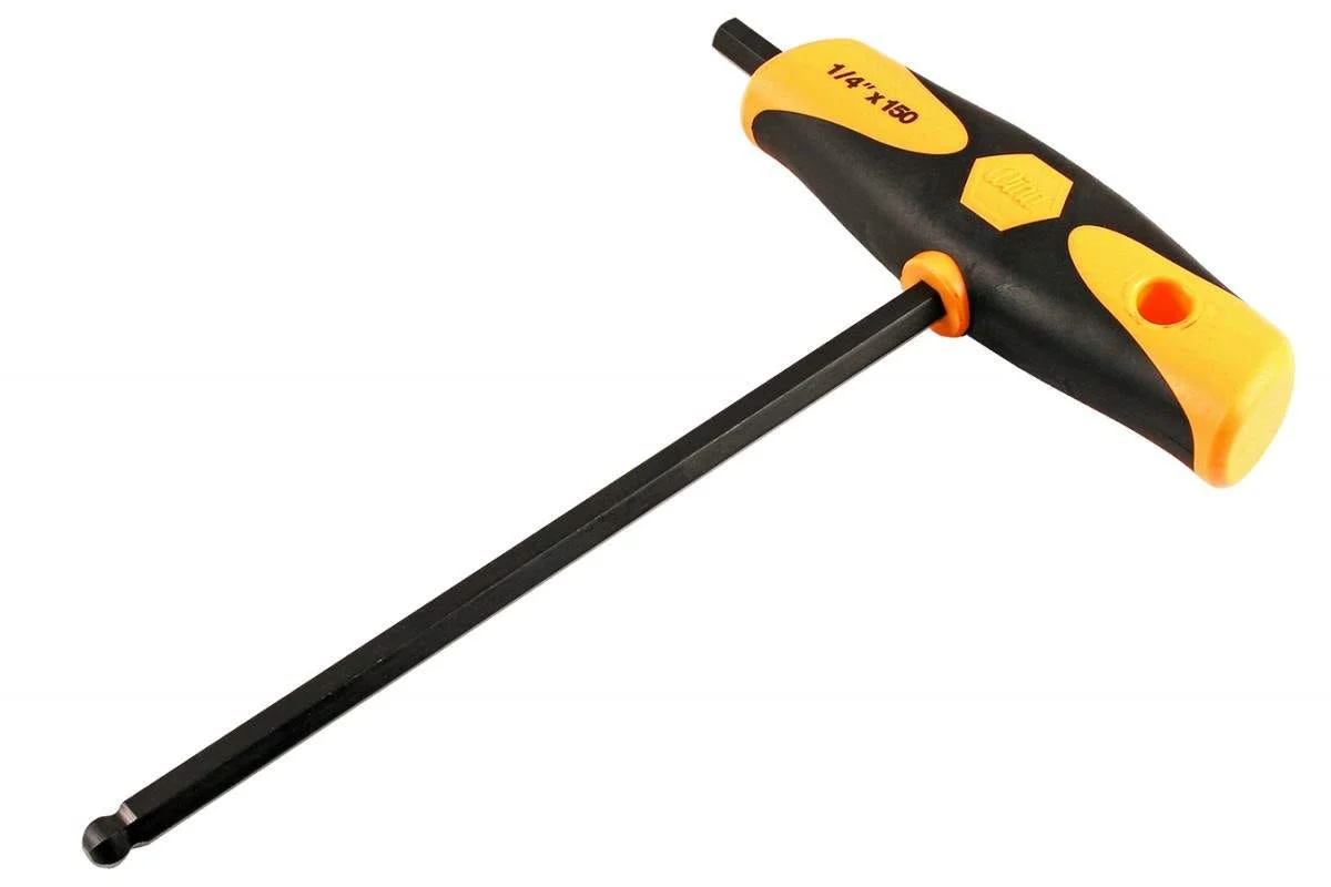 Wiha 33433 SoftGrip Dual Drive Ball End Hex Inch T-Handle 1/4" - Image 1