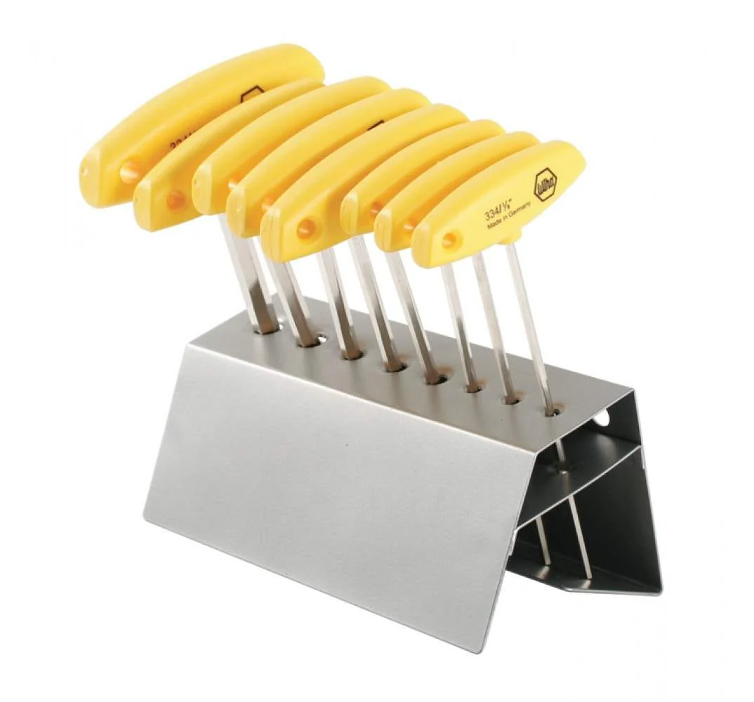 Wiha 33484 Hex T-Handle Inch 8 Piece Set in Metal Stand - Image 1