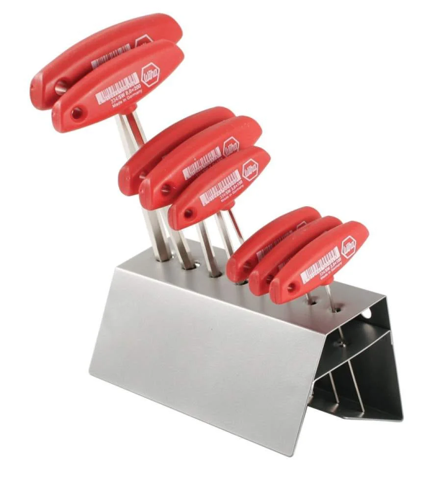 Wiha 33488 Hex T-Handle Metric 8 Piece Set in Metal Stand - Image 1