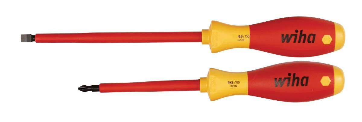 Wiha 33532 Insulated Slotted/Phillips Screwdrivers 2 Piece Set - Image 1
