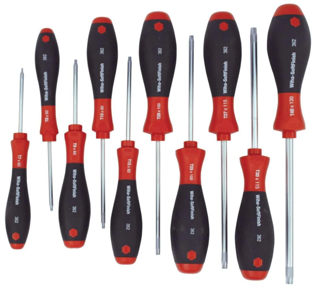 Wiha 36259 SoftFinish Security Torx 10 Piece Set T7s-T40s - Image 2