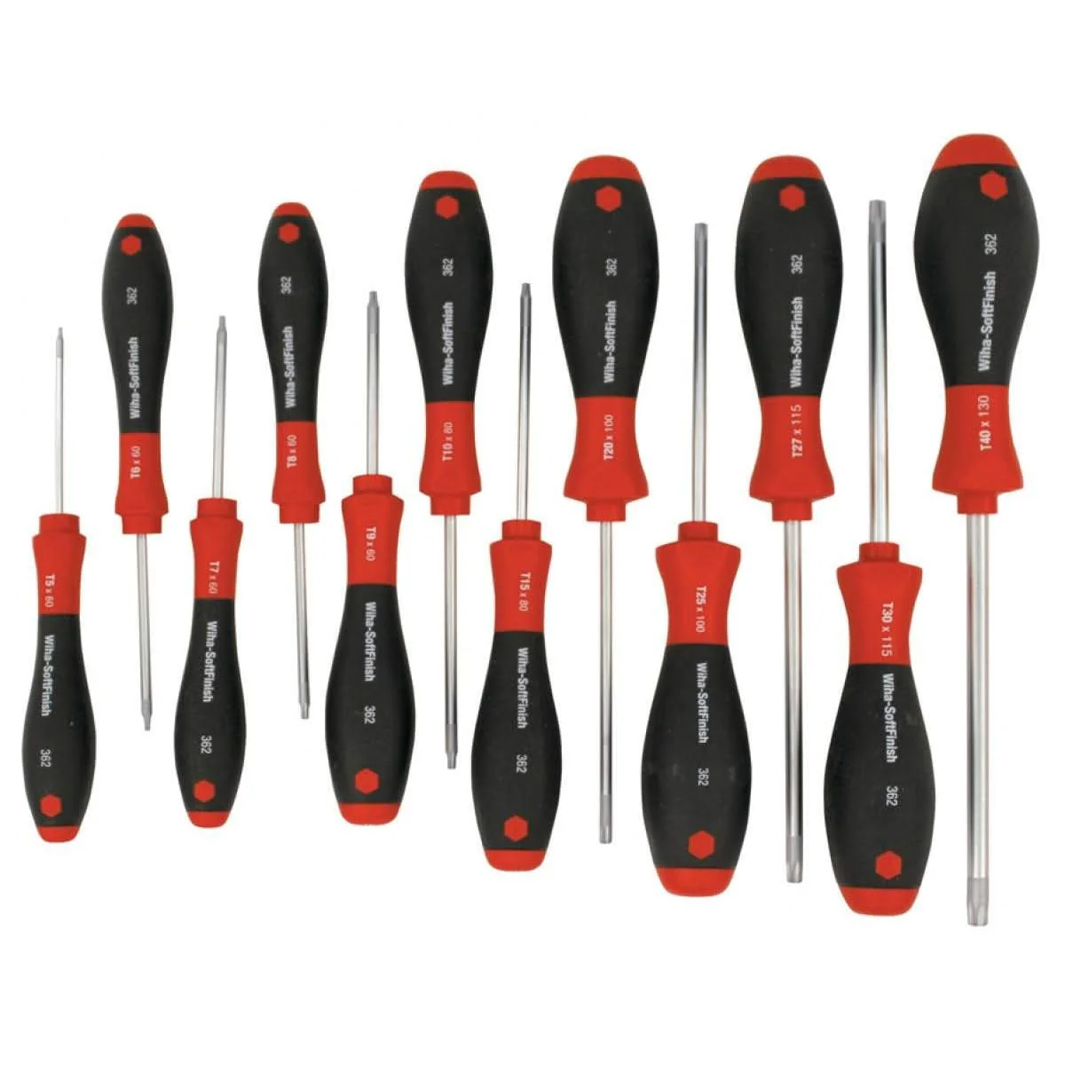 Wiha 36267 SoftFinish Torx Screwdriver 12 Piece Set T5-T40 - Image 1
