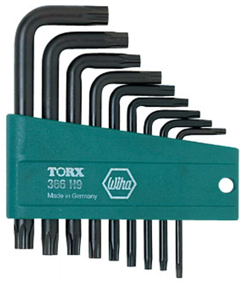 Wiha 36393 Security Torx L-Key 9 Piece Set T8s-T40s - Image 2