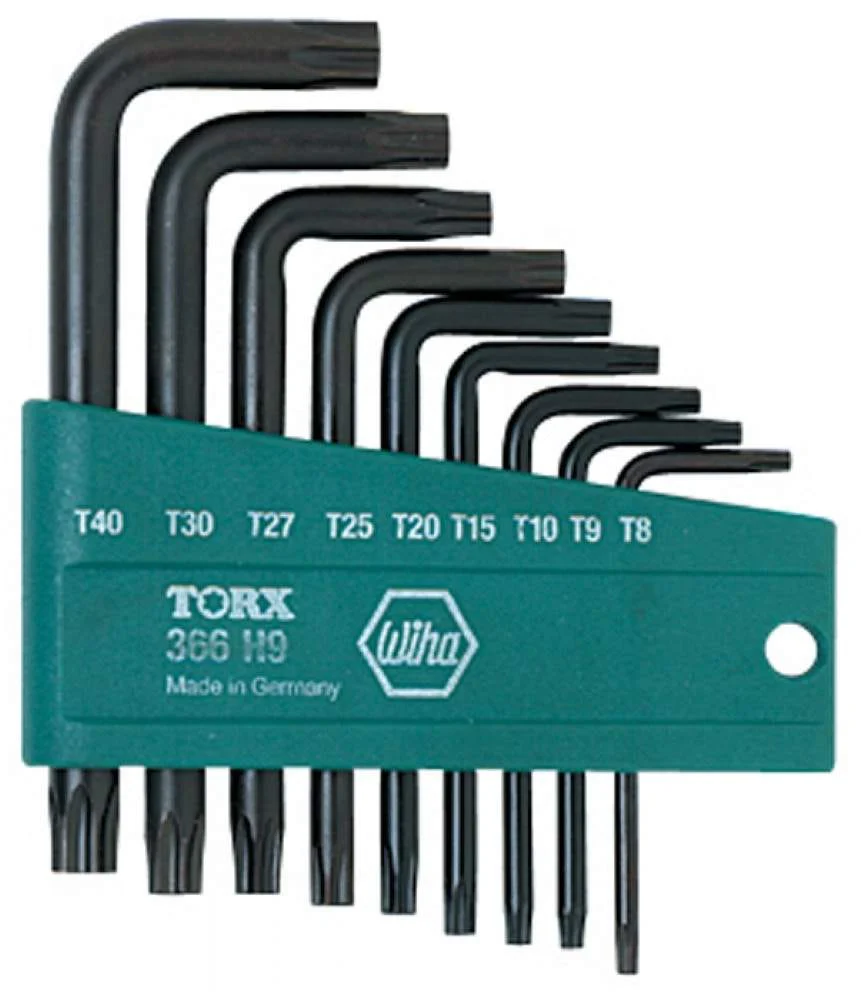 Wiha 36394 Torx L-Key 9 Piece Set T8-T40 - Image 1