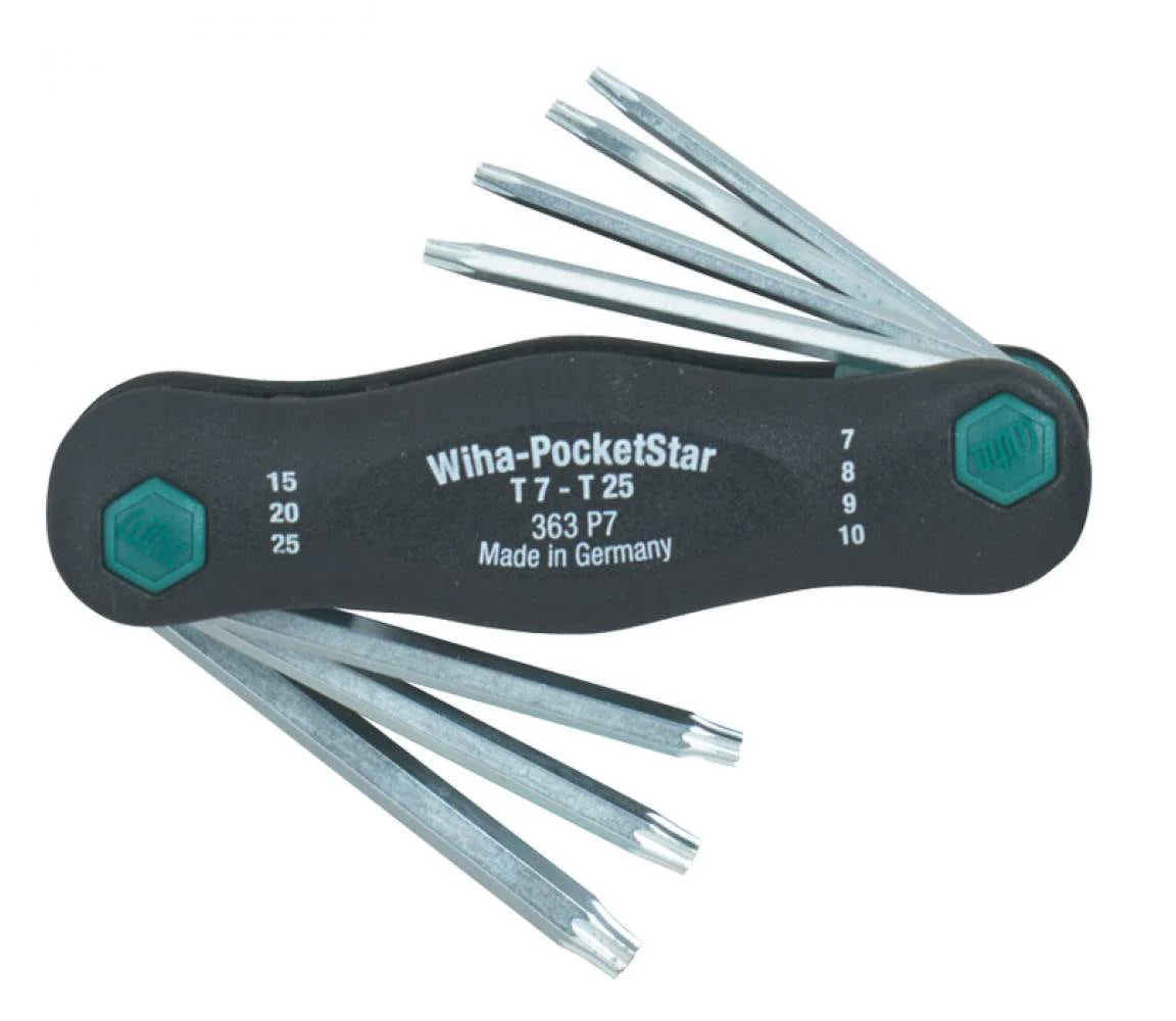 Wiha 36396 Torx PocketStar Fold Out 7 Piece Set T7-T25 - Image 1