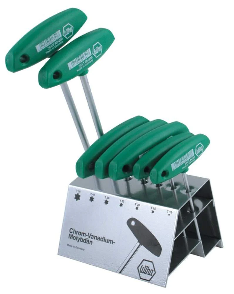 Wiha 36490 Torx T-Handle 7 Piece Set in Metal Stand - Image 1