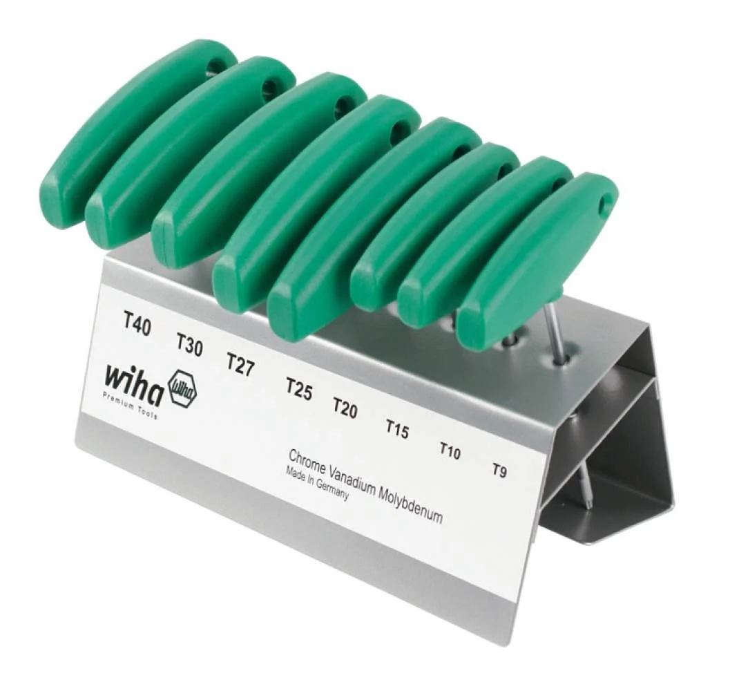 Wiha 36494 Torx T-Handle 8 Piece Set in Metal Stand - Image 1