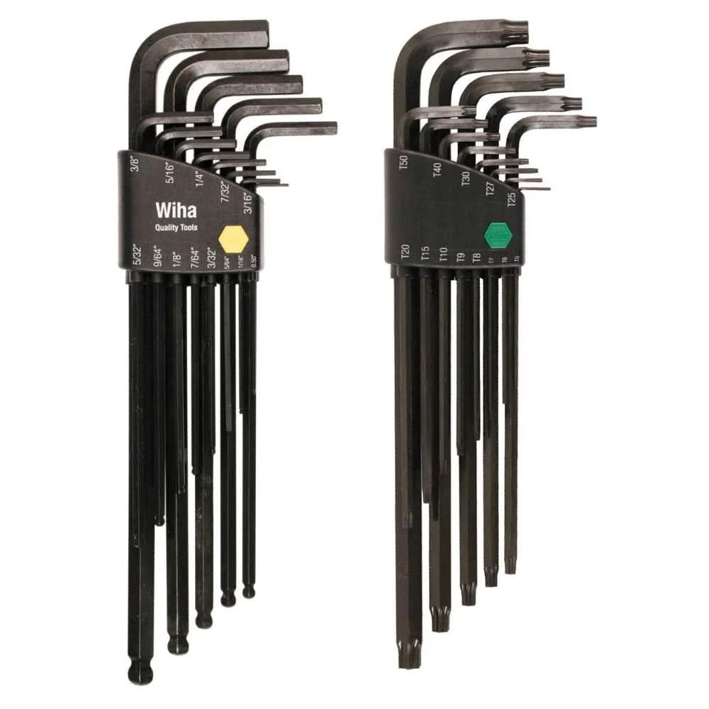 Wiha 36694 Torx and Hex Ball End Inch L-Key Combo Pack 26 Piece Set - Image 1