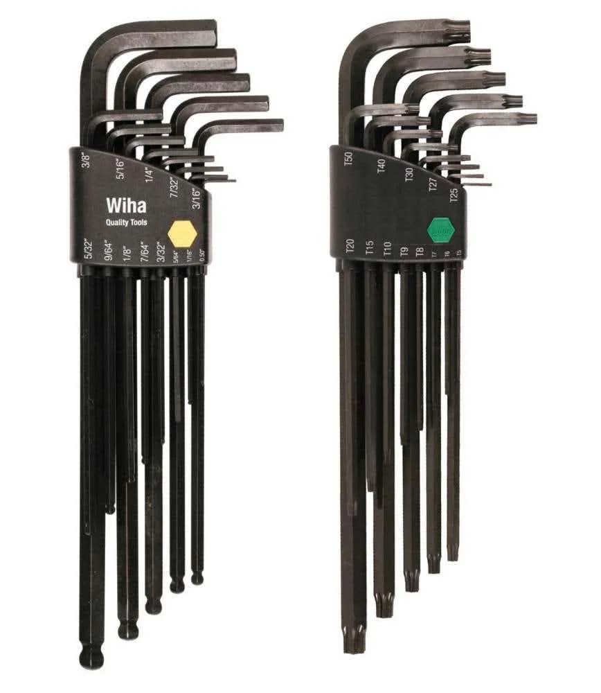 Wiha 36694 Torx and Hex Ball End Inch L-Key Combo Pack 26 Piece Set - Image 2