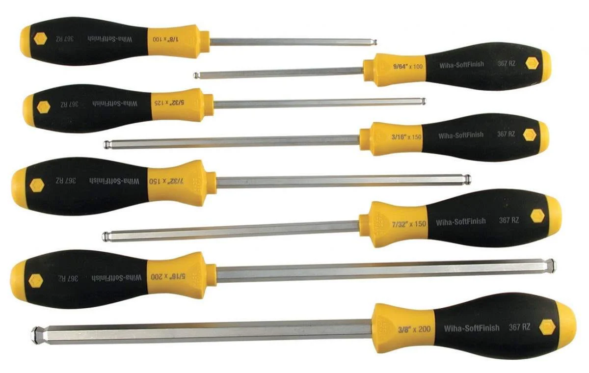 Wiha 36793 MagicRing Ball End Inch Screwdriver 8 Piece Set - Image 2