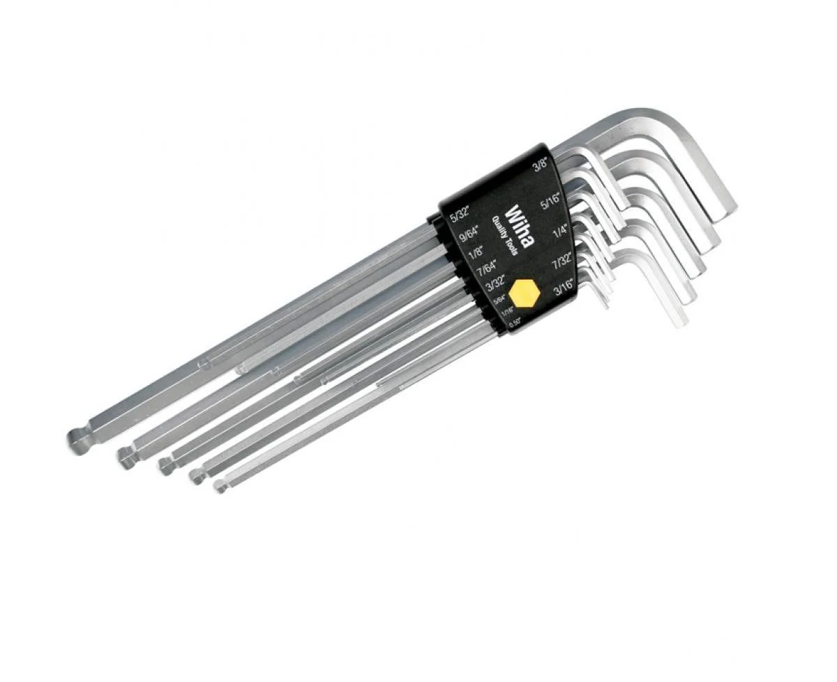 Wiha 36998 Ball End Hex Long Arm L-Key Chrome Inch 13 Piece Set - Image 1