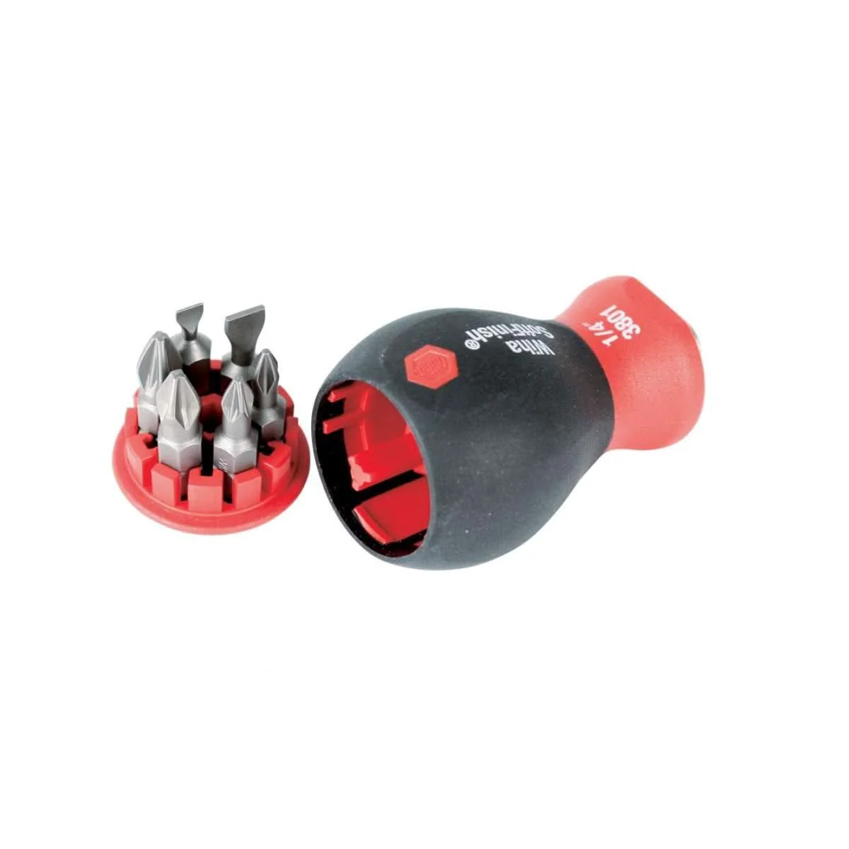 Wiha 38043 6-in-1 Stubby Bit Holder Slotted Phillips Pozidriv Set - Image 1