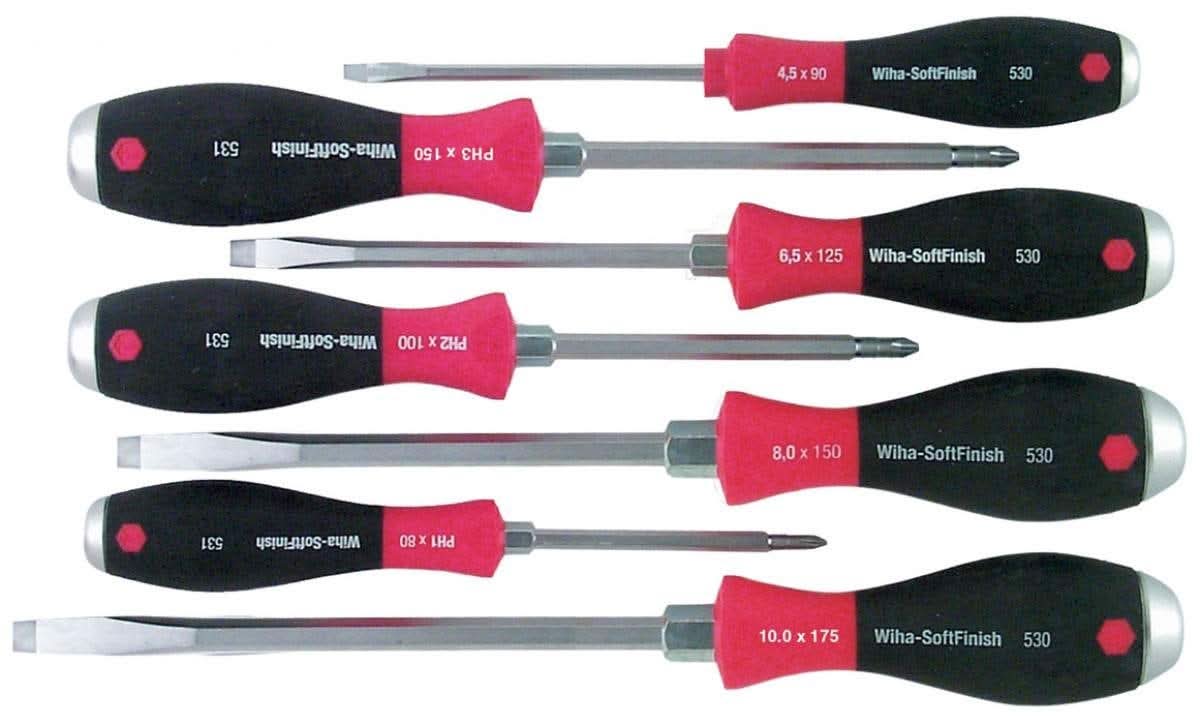 Wiha 53097 SoftFinish Extra Heavy Duty Slotted/Phillips 7 Piece Set - Image 2