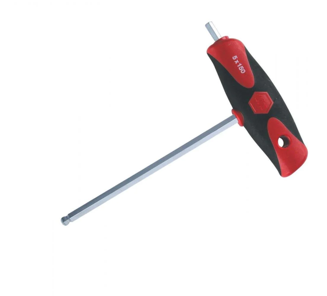 Wiha 54062 Soft Grip Dual Drive Ball End Hex T-Handle 6.0mm - Image 1