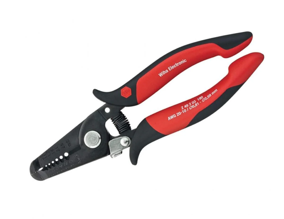 Wiha 56871 Electronic Stripping Pliers 20-10 AWG - Image 1