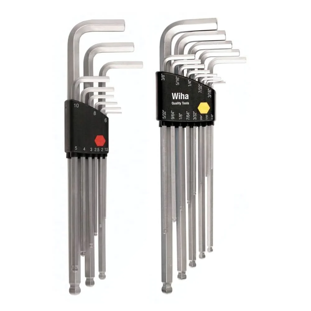 Wiha 66993 Ball End Hex L-Key Chrome Inch/Metric 22 Piece Set - Image 1