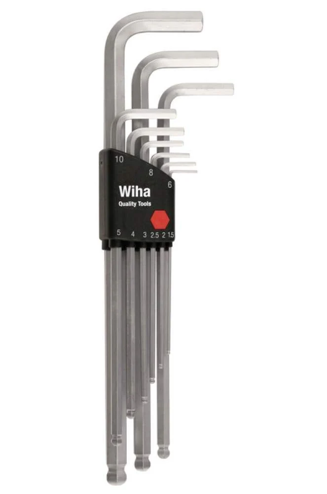 Wiha 66994 Ball End Hex L-Key Chrome Metric 9 Piece Set - Image 1