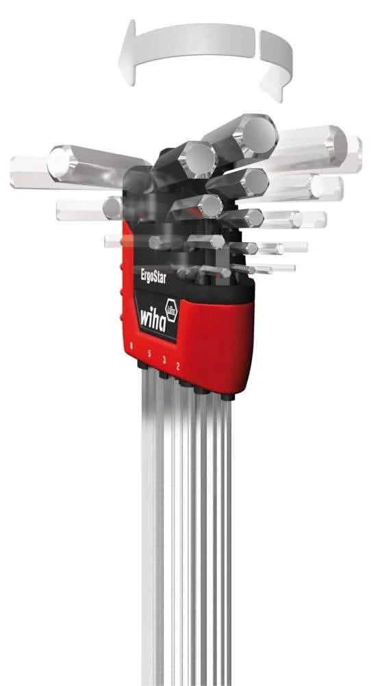 Wiha 66996 ErgoStar Ball End Hex L-Key Metric 9 Piece Set - Image 3