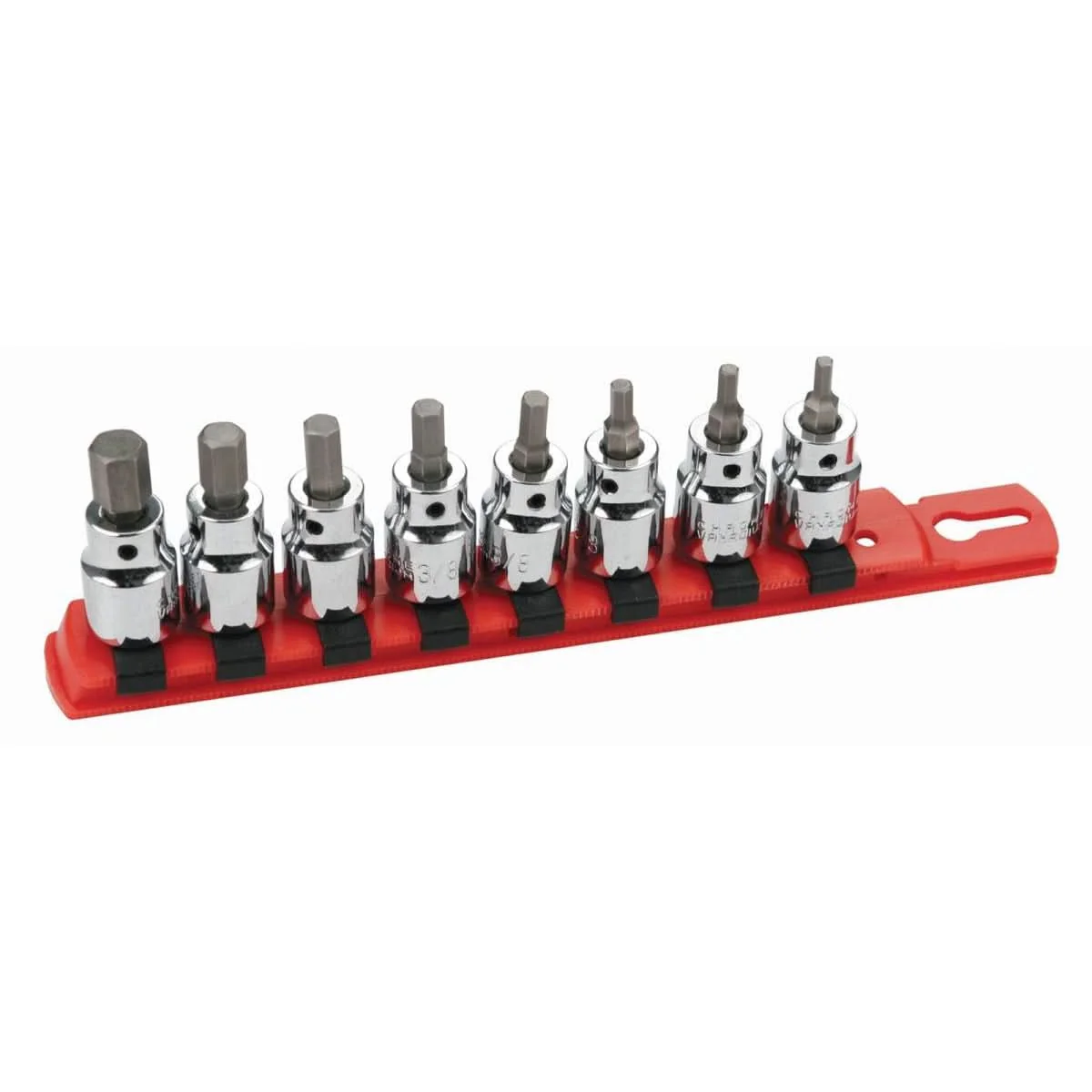 Wiha 71392 Hex Inch Bit Socket 3/8" Square Drive 8 Piece Set - Image 1