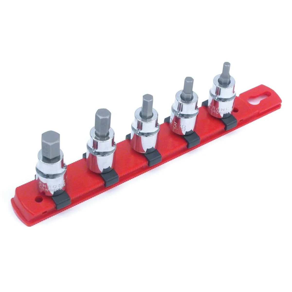 Wiha 71393 Hex Inch Bit Socket 3/8" Square Drive 5 Piece Set - Image 1