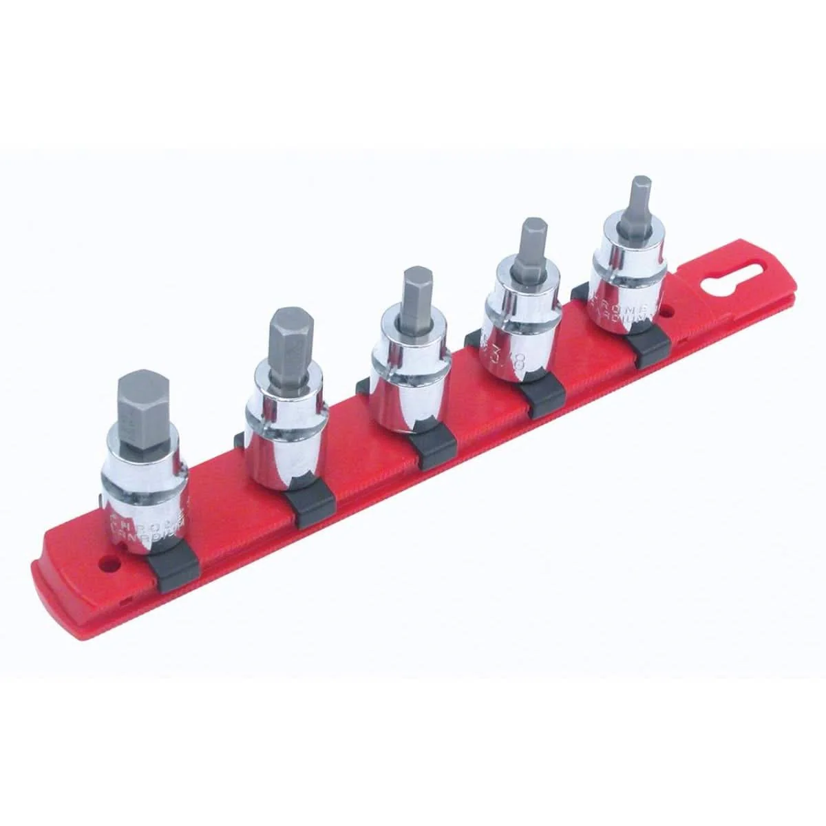 Wiha 71394 Hex Metric Bit Socket 3/8" Square Drive 5 Piece Set - Image 1