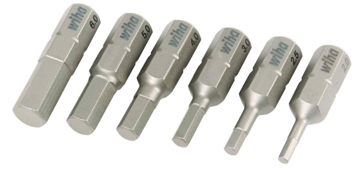 Wiha 71397 Hex Metric Insert Bit 2.0mm - 6.0mm 6 Pack - Image 2
