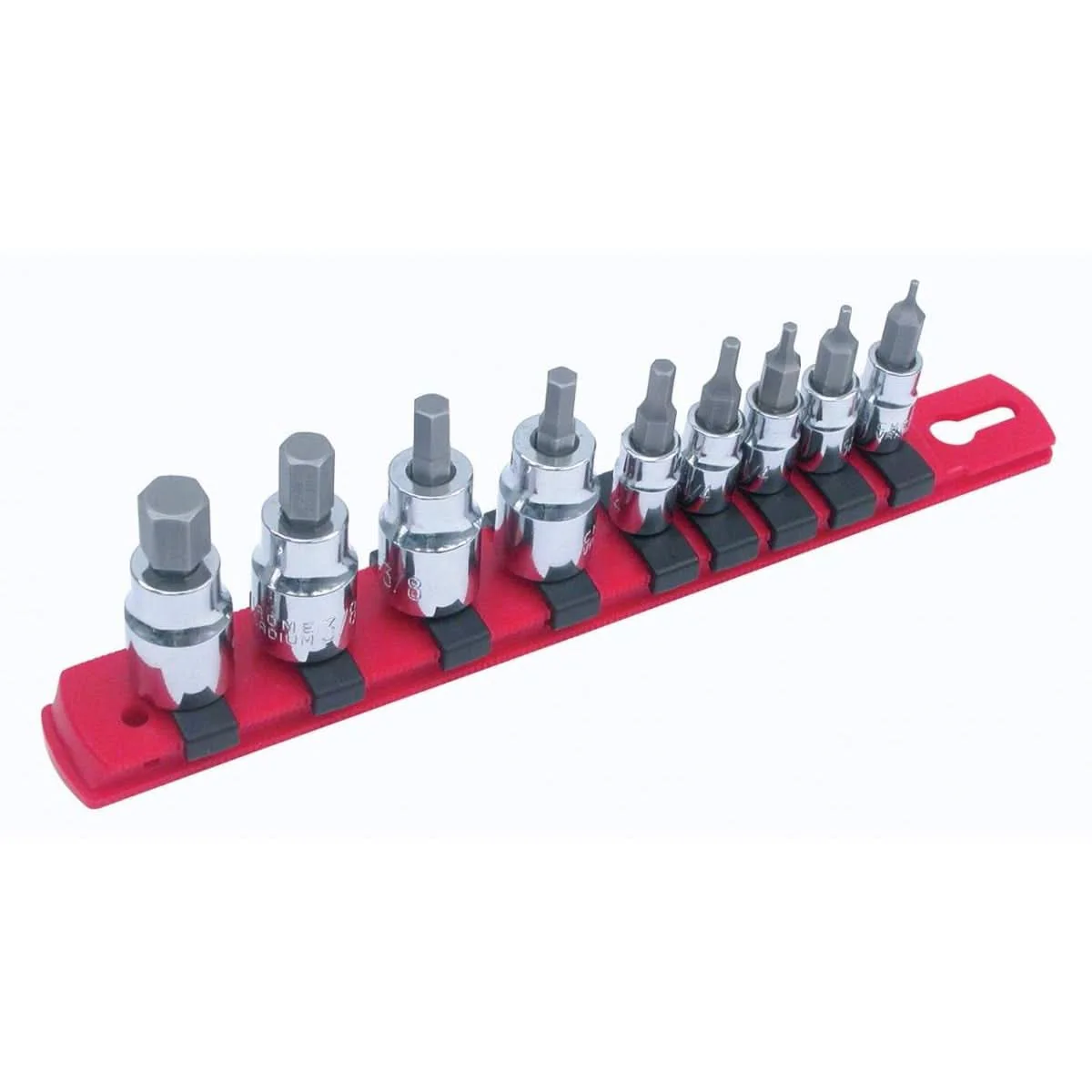 Wiha 71996 Hex Metric Bit Socket 1/4" and 3/8" Square Drive 9 Piece Set - Image 1
