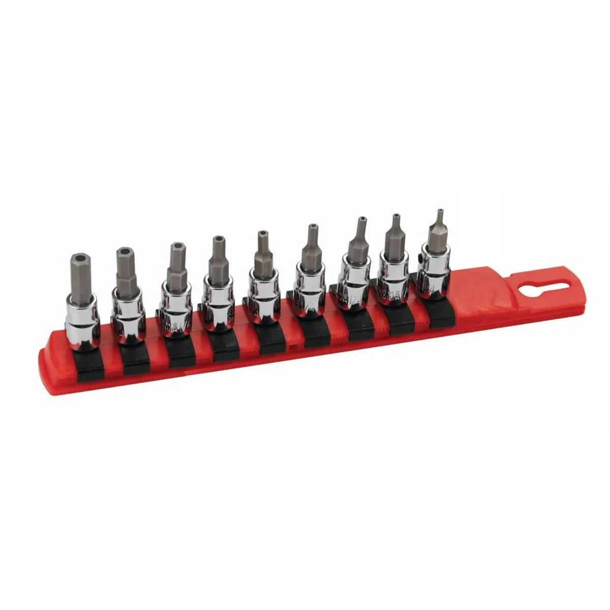 Wiha 71999 Security Hex Inch Bit Socket 3/8" Square Drive 9 Piece Set - Image 1