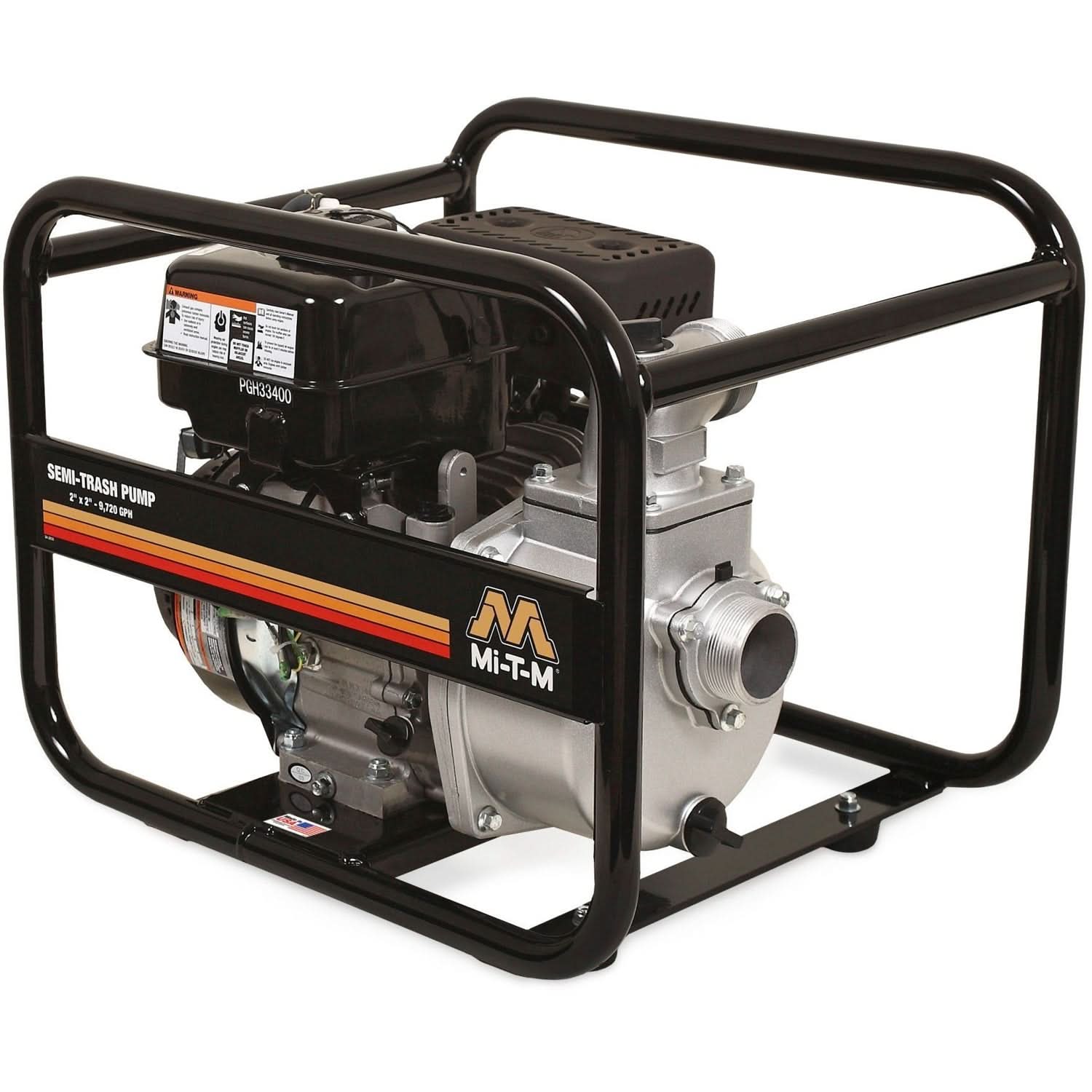 Mi-T-M WTP-S02-1MGM 2-Inch Semi-Trash Water Pump