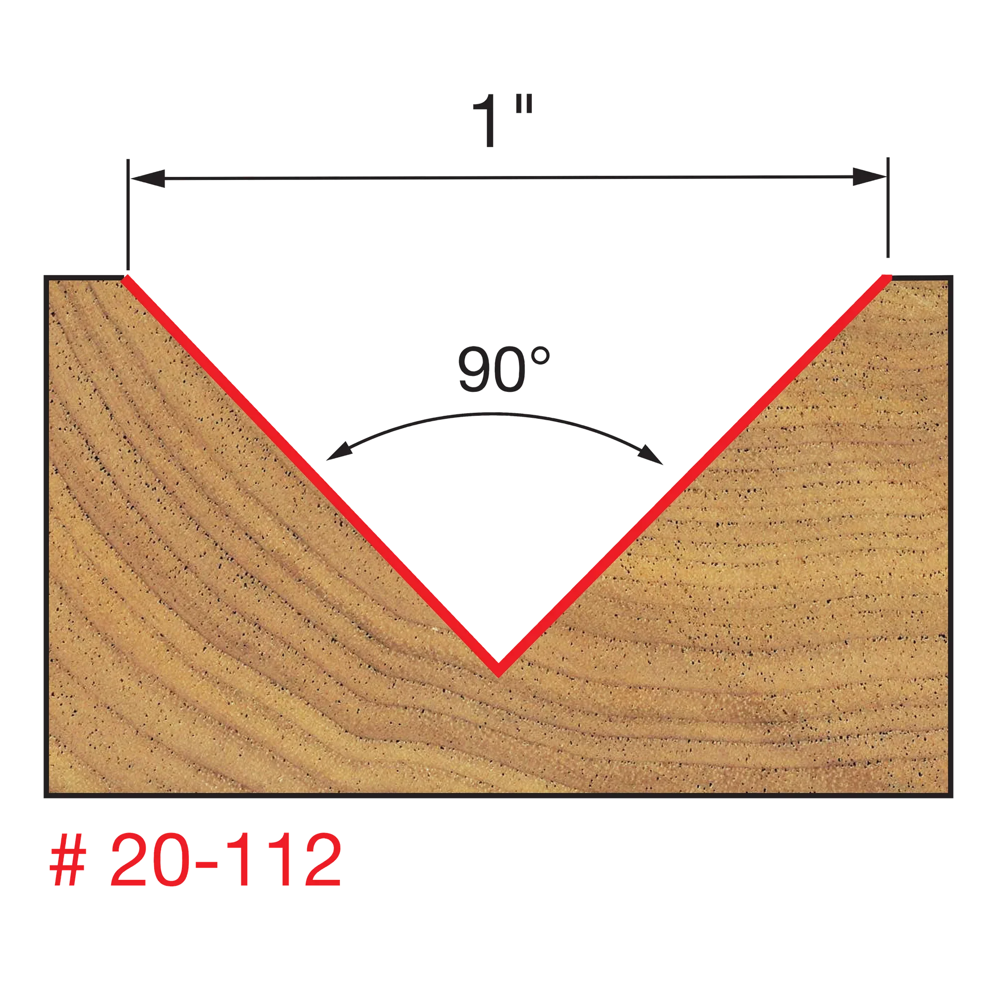 Freud 20-112 1-Inch V Grooving Router Bit - Image 2