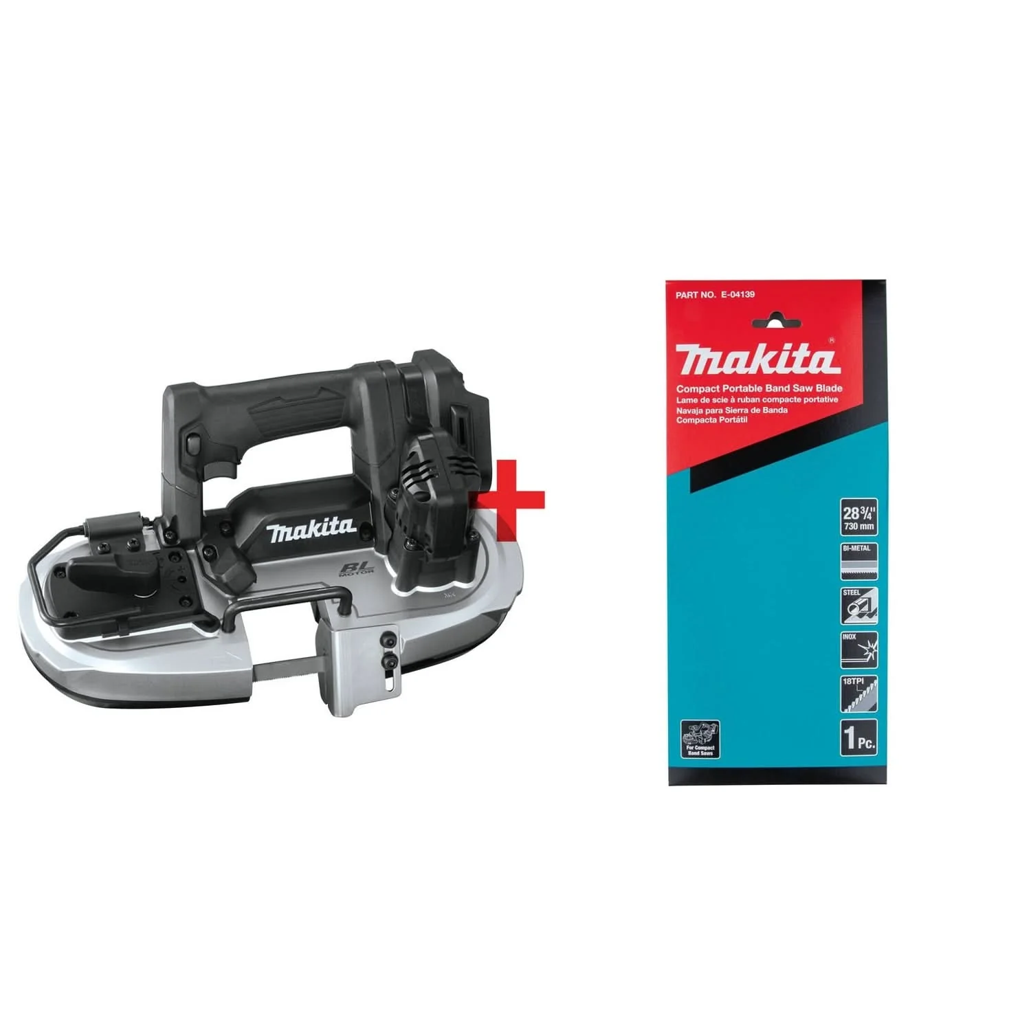 Makita 18V LXT Lithium-Ion Sub-Compact Brushless Cordless Band Saw plus 28-3/4-Inch 18 TPI Saw Blade - Image 1