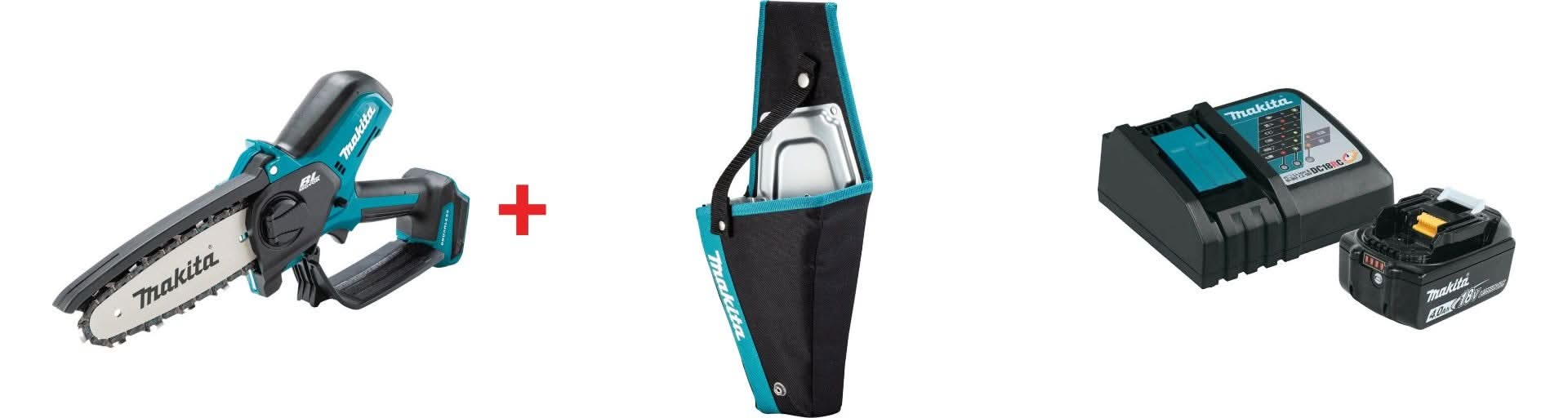 Makita 18V LXT Lithium-Ion Brushless 6" Pruning Saw with Holster and Battery and Charger Starter Pack (4.0Ah) - Image 1