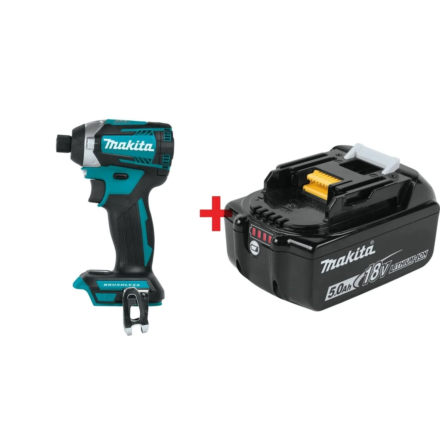 Makita 18V Brushless Cordless Quick-Shift Mode 3-Speed Impact Driver with 18V LXT 5.0Ah Battery - Image 1