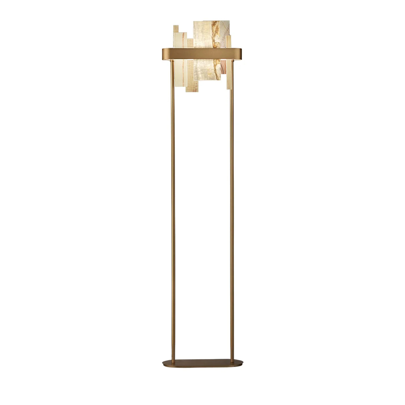 MASIERO | HONICE ONYX MARBLE AND GOLD FINISH METAL FLOOR LAMP | ,180.00