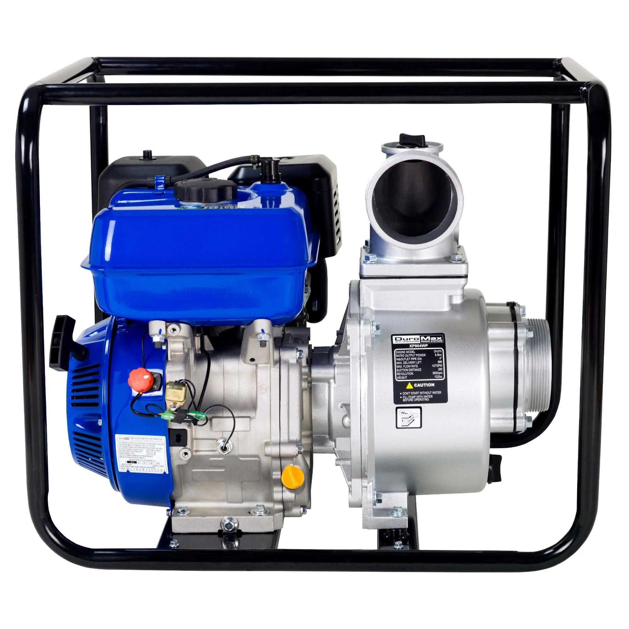 DuroMax XP904WP 270cc 427-GPM 3,600-RPM 4-Inch Gasoline Engine Portable Water Pump - Image 3